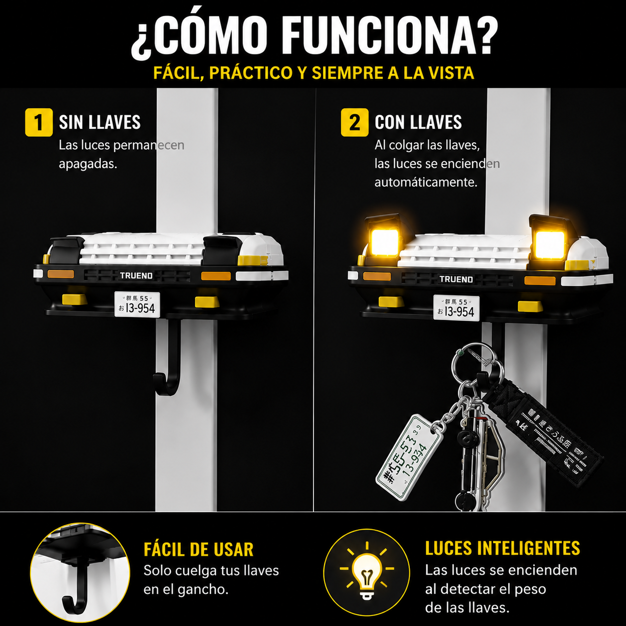 Portallaves Retro Trueno AE86 iluminado